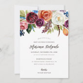 Najaarsuitnodiging van Boho Blooms Baby shower Kaart (Voorkant)