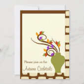 Najaarsuitnodiging van Cocktail Party Kaart (Voorkant)