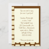 Najaarsuitnodiging van Cocktail Party Kaart (Achterkant)