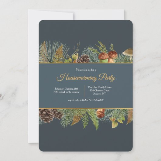 Najaarsuitnodiging van de Banner Housewarming Kaart (Voorkant)