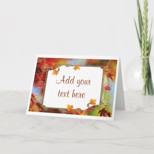 Najaarsuitnodiging van de Herfst Birthday (Voorkant)