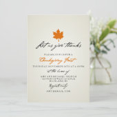 Najaarsuitnodiging van de Thanksgiving Leaf Elegan Kaart (Staand voorkant)