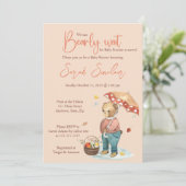 Najaarsuitnodiging van het Baby shower van het Bee Kaart (Staand voorkant)