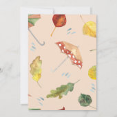 Najaarsuitnodiging van het Baby shower van het Bee Kaart (Achterkant)