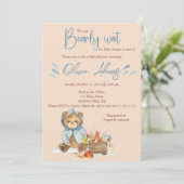 Najaarsuitnodiging van het Baby shower van het Bee Kaart (Staand voorkant)