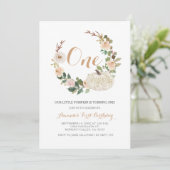 Najaarsuitnodiging van White Glitter Pumpkin Birth Kaart (Staand voorkant)