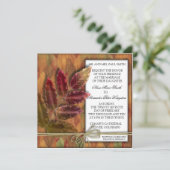 Najaarsuitnodiging voor bruiloft kaart (Staand voorkant)