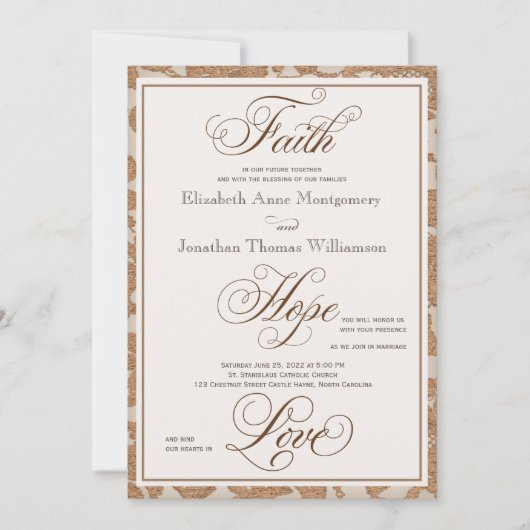 Najaarsuitnodiging voor Christelijke bruiloft door Kaart (Voorkant)