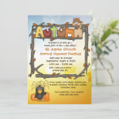 Najaarsuitnodiging voor een affaire kaart (Staand voorkant)