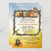 Najaarsuitnodiging voor een affaire kaart (Voorkant / Achterkant)