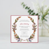 Najaarsuitnodiging voor een foliage Bridal Shower Kaart (Staand voorkant)