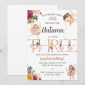 Najaarsuitnodiging voor een meisje van de derde ve kaart (Voorkant / Achterkant)