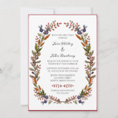 Najaarsuitnodiging voor het huwelijk kaart (Voorkant)