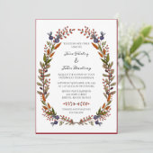 Najaarsuitnodiging voor het huwelijk kaart (Staand voorkant)