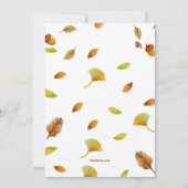 Najaarsuitnodiging voor mandje kaart (Achterkant)