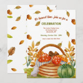 Najaarsuitnodiging voor mandje kaart (Voorkant / Achterkant)