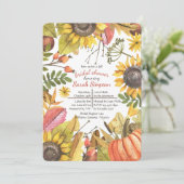 Najaarsuitnodiging voor Waterverf Kaart (Staand voorkant)