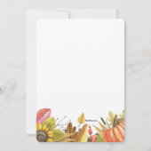 Najaarsuitnodiging voor Waterverf Kaart (Achterkant)