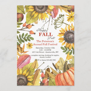 Najaarsuitnodiging Waterverf Kaart