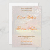 Najaarsuitnodigingen over bosbruiloft kaart (Voorkant / Achterkant)