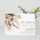 Najaarsuitnodigingen tot het indienen van Thanksgi Kaart (Staand voorkant)