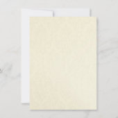 Najaarsuitnodigingen van de Oranje Floral Wedding Kaart (Achterkant)