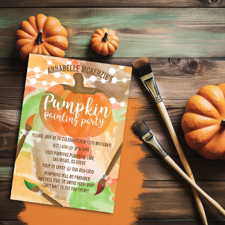 Najaarsuitnodigingen van de Pumpkin-schilderpartij Kaart
