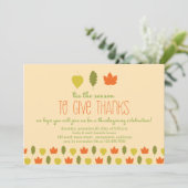 Najaarsuitnodigingen van de Thanksgiving-partij Kaart (Staand voorkant)