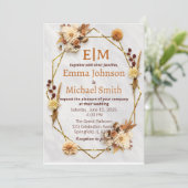 Najaarsuitnodigingen voor de bruiloft kaart (Staand voorkant)