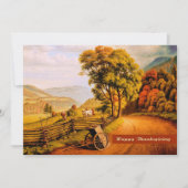 Najaarsuitnodigingen voor de Thanksgiving van het  Kaart (Voorkant)