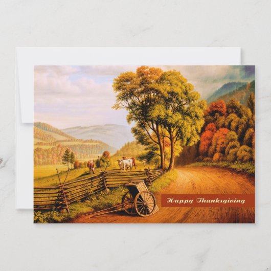 Najaarsuitnodigingen voor de Thanksgiving van het  Kaart (Voorkant)