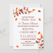 Najaarsuitzending Herfst Leafs Wedding Invitations Kaart (Voorkant)