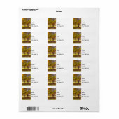 NajaarsUitzicht Bench Adresetiketten Etiket (Full Sheet)