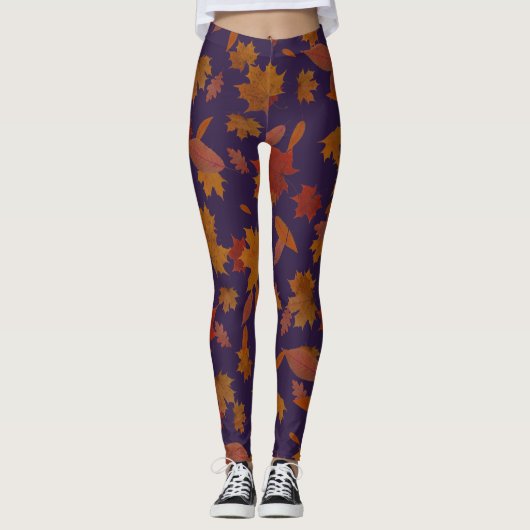 Najaarsval laat op de donkere indigo van de douane leggings (Voorkant)