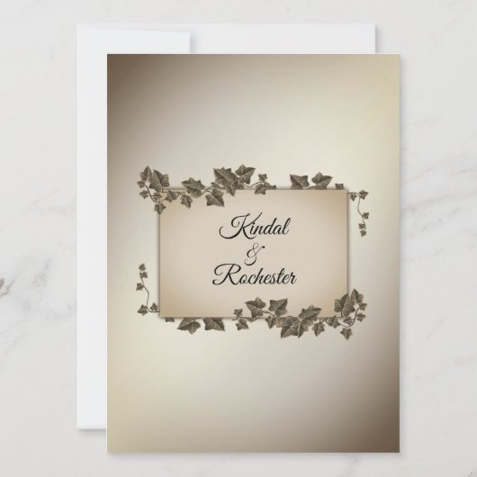 Najaarsviering bruiloft uitnodiging 5,5 x 7,5 inch (Achterkant)