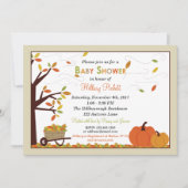 Najaarsviering laat Baby shower-uitnodiging vallen Kaart (Voorkant)