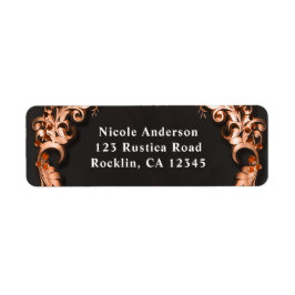 Najaarsviering Sinaasappel Floral Flowers Etiket