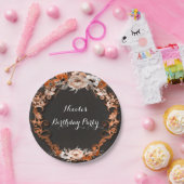 Najaarsviering Sinaasappel Floral Flowers Papieren Bordje (Feest)