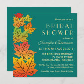 Najaarsviering van de emaple Leaves Wedding Invita Kaart (Voorkant / Achterkant)