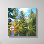 Najaarsvijver idyll canvas afdruk (Voorkant)