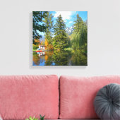 Najaarsvijver idyll canvas afdruk (Insitu (Woonkamer))