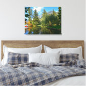 Najaarsvijver idyll canvas afdruk (Insitu (Slaapkamer))
