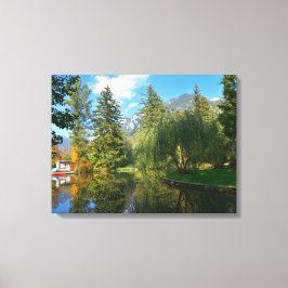 Najaarsvijver idyll canvas afdruk