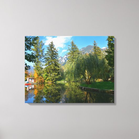 Najaarsvijver idyll canvas afdruk (Voorkant)