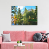 Najaarsvijver idyll canvas afdruk (Insitu (Woonkamer))