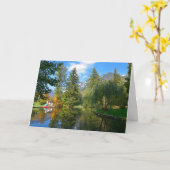 Najaarsvijver idyll kaart (Gele Bloem)