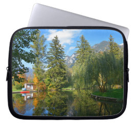Najaarsvijver idyll laptop sleeve