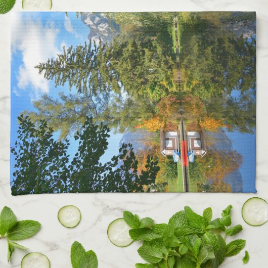 Najaarsvijver idyll theedoek (Gevouwen)