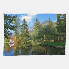 Najaarsvijver idyll theedoek