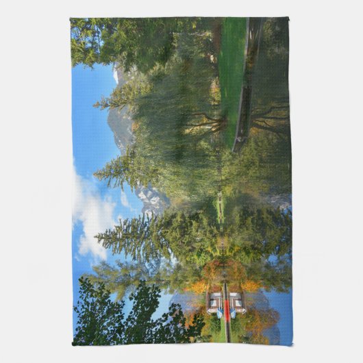 Najaarsvijver idyll theedoek (Verticaal)